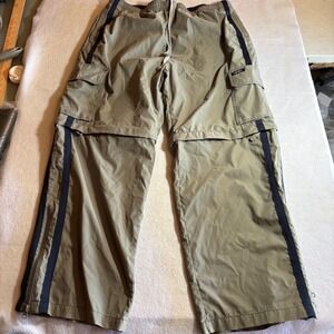 Vintage Y2K Old Navy Mens XL Convertible Cargo Pants Zip Off Khaki Hiking